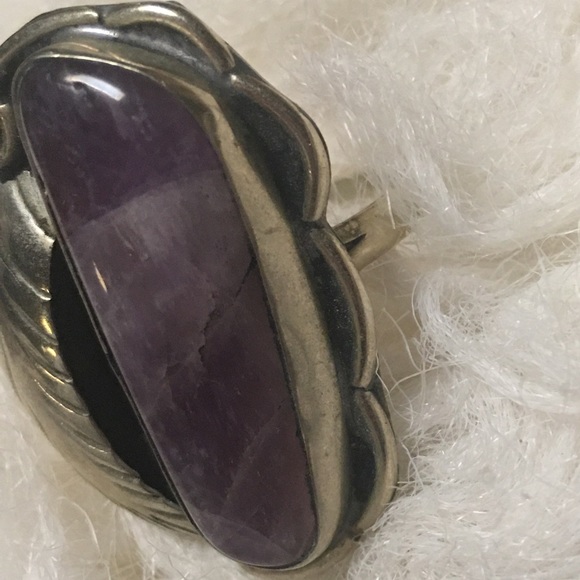 Vintage Native American Charoite Ring - Picture 4 of 12